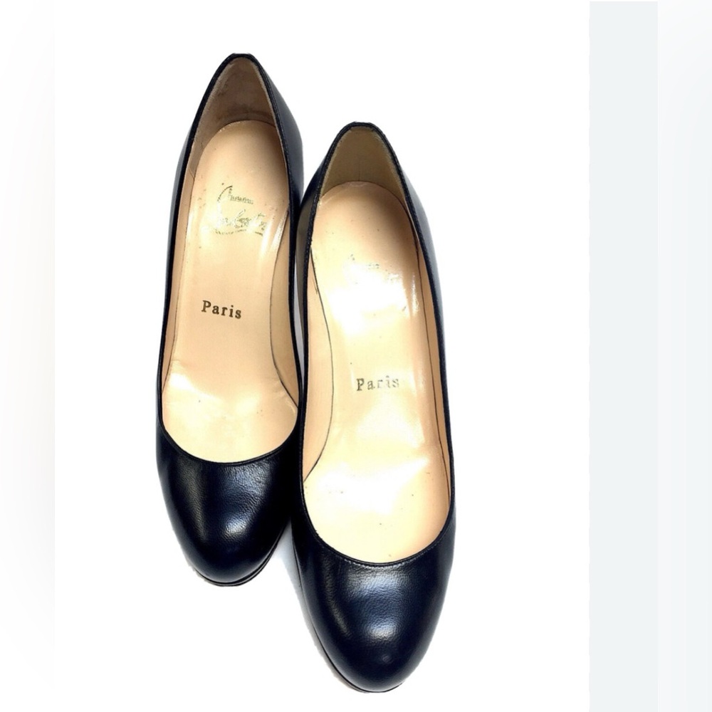 Christian Louboutin Black Calfskin  Heels